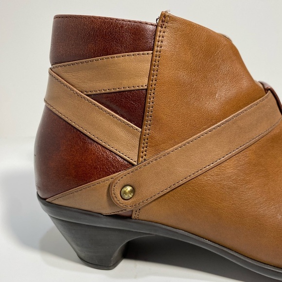 Noat Lucky Dual Tone Brown Ankle Boots Size 8.5/39 made in Israel - Picture 4 of 6